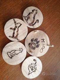 sottobicchieri gatto