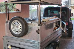 carrello, rimorchio ellebi ribabaltabile 750kg