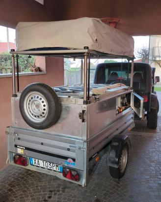 carrello, rimorchio ellebi ribabaltabile 750kg
