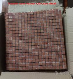 piastrelle rosso Verona tozzetti 1,5x1,5cm 29x29