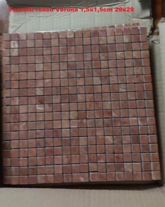 piastrelle rosso Verona tozzetti 1,5x1,5cm 29x29