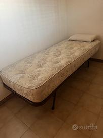 Materasso singolo e rete in ferro