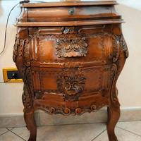 Comodino in stile barocco-legno-massello