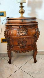 Comodino in stile barocco-legno-massello