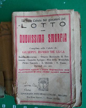 La vera Cabala dei giocatori del LOTTO 1940