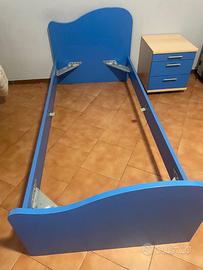 Letto singolo con cassettiera