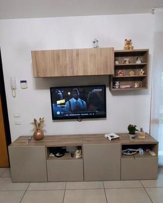 MOBILE SOGGIORNO IKEA BESTÅ – EFFETTO ROVERE CON A