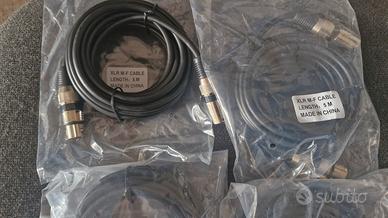 4 cavi xlr 5 metri audio per microfoni e casse 