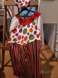 vestito carnevale pagliaccio 