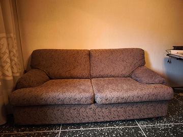 Divano letto con  rete a doghe e materasso