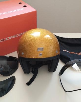 Casco jet Origine Metal Flake Oro