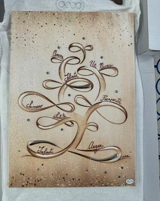 Quadro pannello argento 925 e Swarovski ACCA