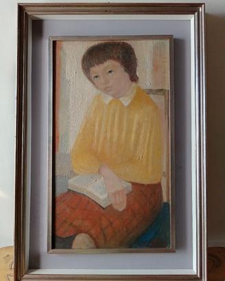 Dipinto Dal Forno, bambina con libro