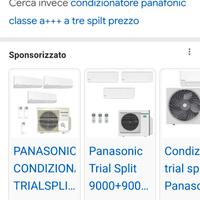 condizionatore trial split Panasonic a+++ 12000 bt