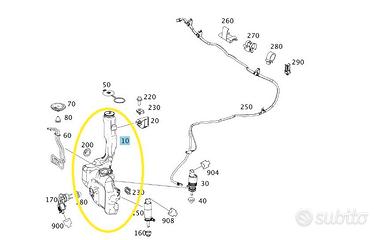 serbatoio acqua tergi per Mercedes A2048690520