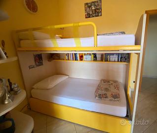 Letto con soppalco +Scivania MORETTI COMPACT