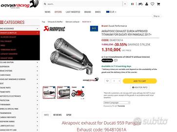 SCARICO DUCATI PANIGALE 959 AKRAPOVIC