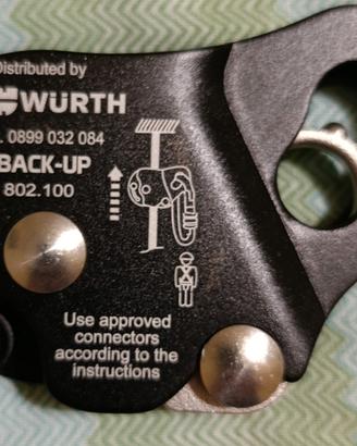 bloccante anticaduta per corde back up