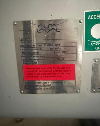 Impianto oleario completo Alfa Laval