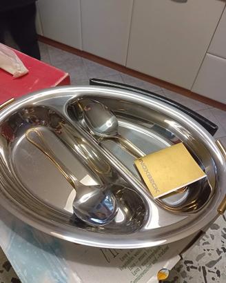 Servizio vassoi da portata in acciaio inox 