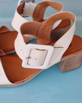 sandali beige pelle 