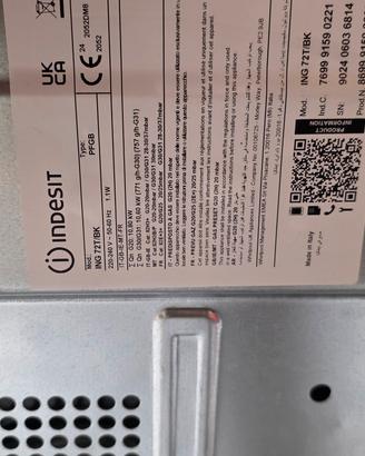 PIANO COTTURA  5 FUOCHI INDESIT