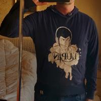 Felpa Lupin Uomo blu, Tg M adulto