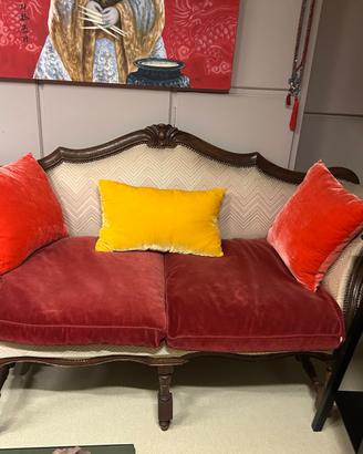 SALOTTO CLASSICO STILE FRANCESE IN LEGNO MASSELLO