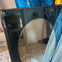 Specchio da bagno cristallo blu