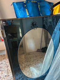 Specchio da bagno cristallo blu