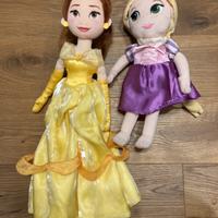 Pelouche Belle e Rapunzel originali Disney