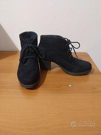 francesine in velluto blu