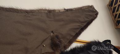 Lotto 2 Colli Pelliccia Vintage, Marrone e Nero