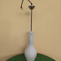 Lampadario d'epoca in vetro opalino 