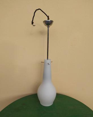 Lampadario d'epoca in vetro opalino 