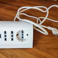 Ciabatta Multipresa Ticino con presa USB