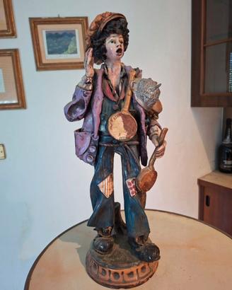 Statua in ceramica smaltata Perconte di Sciacca