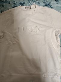 Felpa LIU JO bianca originale – logo ricamato – ta