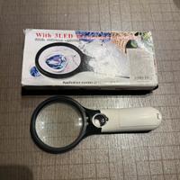 🔍 Lente d’ingrandimento con 3 LED – portatile