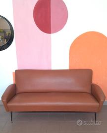 Divano vintage anni ’50 in sky marrone