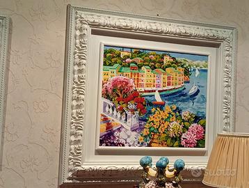 OLIO SU TELA ATHOS FACCINCANI 50 X 60 CON CORNICE