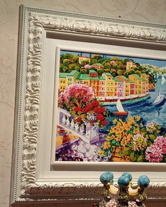 OLIO SU TELA ATHOS FACCINCANI 50 X 60 CON CORNICE