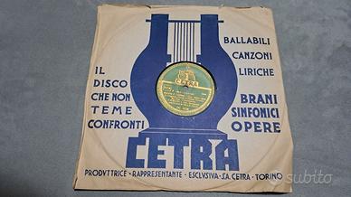 Disco Cetra 78giri colonna sonora film Cenerentola