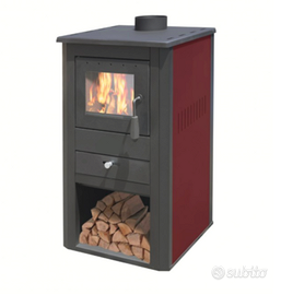 STUFA A LEGNA 10,7 KW CASA RISCALDAMENTO 50x41x86h