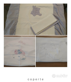 NUOVE Coperte per lettino sbarre