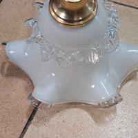 vetro di ricambio lampadario E14 paralume bianco