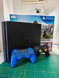 PlayStation 4 slim + 2 joystick + giochi 
