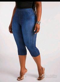 leggings schein taglie forti curvy vita alta elast