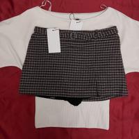 Felpa + gonna pantalone Tg. S