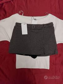 Felpa + gonna pantalone Tg. S